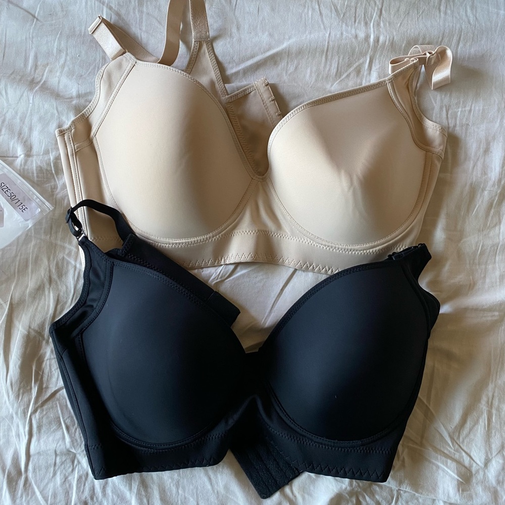 Women's Cream and Black Intimates Set